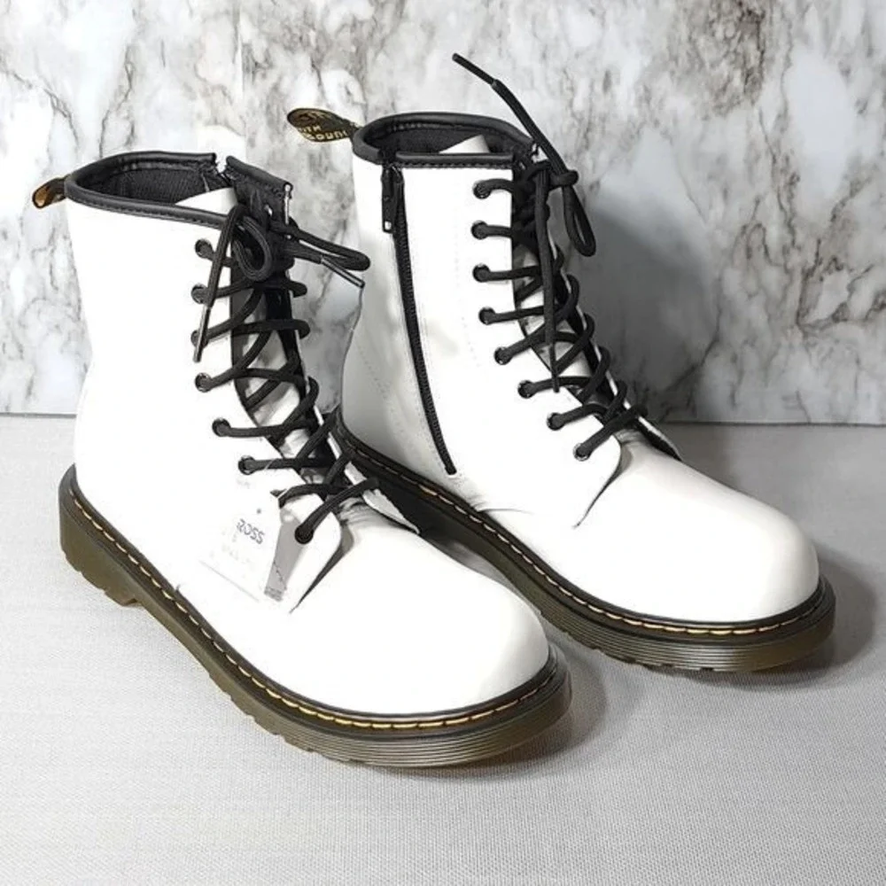 Dr. Martens 1460 Y Ankle Boots White Smooth Leather US M 6 US L 7‎ - Picture 2 of 11